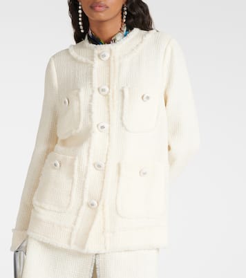 Chaqueta de tweed de mezcla de lana | Dolce&Gabbana
