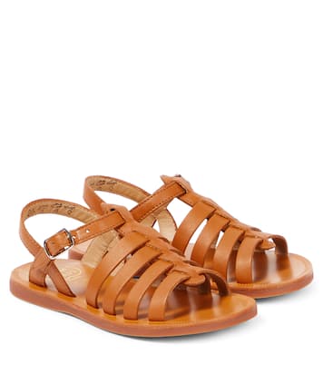 Sandalen Plagette Strap aus Leder | Pom d'Api
