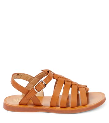 Sandalen Plagette Strap aus Leder | Pom d'Api