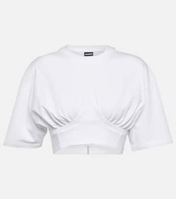 Le T-shirt Caraco cotton-blend crop top | Jacquemus