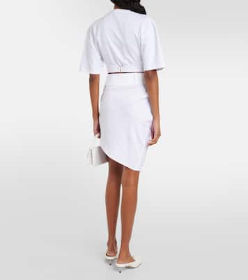 Le T-shirt Caraco cotton-blend crop top | Jacquemus