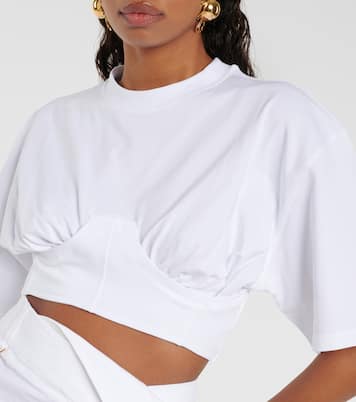 Le T-shirt Caraco cotton-blend crop top | Jacquemus