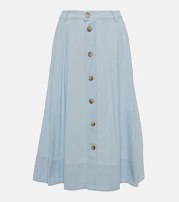 Falda midi acampanada de chambray | Polo Ralph Lauren
