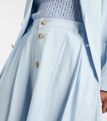 Falda midi acampanada de chambray | Polo Ralph Lauren