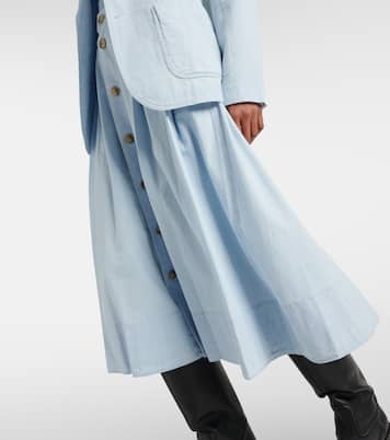 Falda midi acampanada de chambray | Polo Ralph Lauren