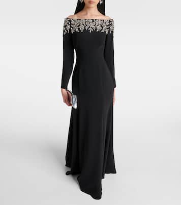 Abito lungo Rosabel con scollo bardot | Jenny Packham
