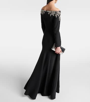 Abito lungo Rosabel con scollo bardot | Jenny Packham