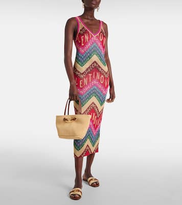 Vestido midi de Valentino Chevron | Valentino