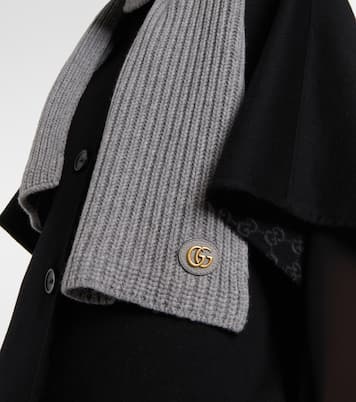Sciarpa in lana e cashmere a coste | Gucci