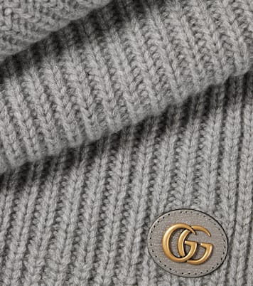 Sciarpa in lana e cashmere a coste | Gucci