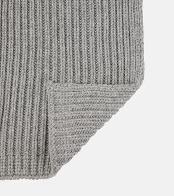 Sciarpa in lana e cashmere a coste | Gucci