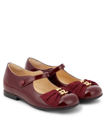 Interlocking G patent leather Mary Jane flats | Gucci Kids