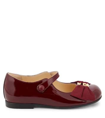 Interlocking G patent leather Mary Jane flats | Gucci Kids
