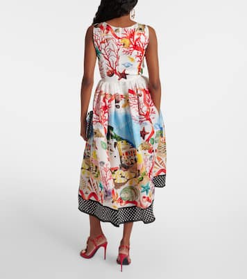 Vestido midi Capri de seda estampado | Dolce&Gabbana