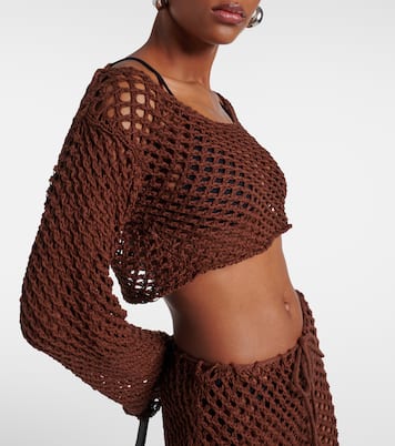 Crop top Magen de punto de algodón | Bananhot