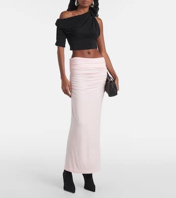 Falda larga Surge de jersey fruncido | Entire Studios