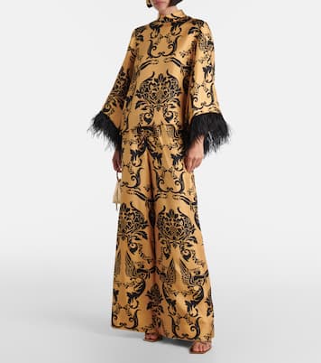 Palazzo high-rise silk twill Palazzo pants | La DoubleJ