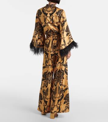 Palazzo high-rise silk twill Palazzo pants | La DoubleJ