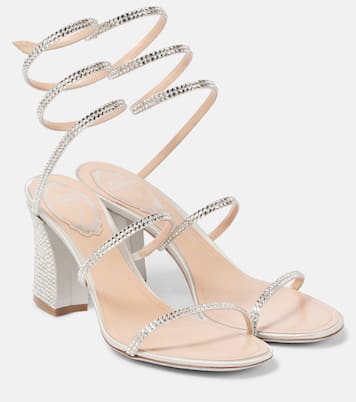 Sandalen Cleo 80 aus Satin mit Kristallen | Rene Caovilla