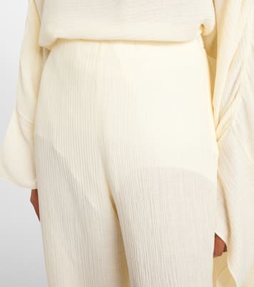 Pantaloni regular Zoagli in misto cotone e seta | Taller Marmo