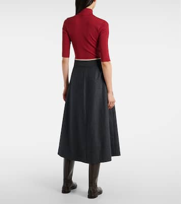 Wool midi skirt | Brunello Cucinelli