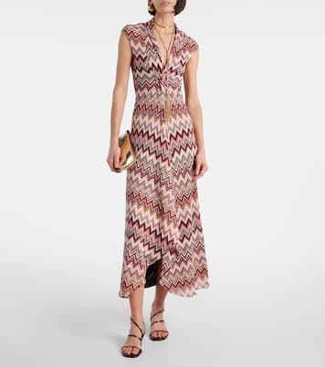 Abito midi a zig-zag con lamé | Missoni