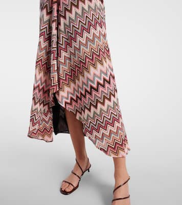 Abito midi a zig-zag con lamé | Missoni