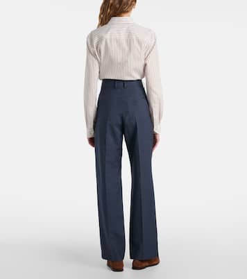 Pantalones rectos Aile Fox de lana y mohair | Blazé Milano