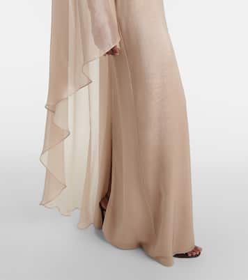Robe longue en satin de soie mélangée | Tom Ford