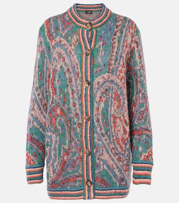 Cardigan in jacquard di misto mohair | Etro