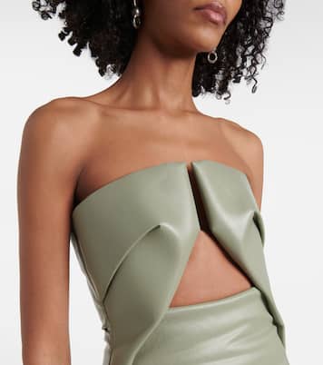 Prong cut-out coated denim gown | Rick Owens