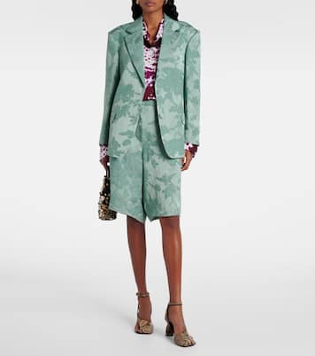 Blazer en jacquard de lin mélangé | Dries Van Noten