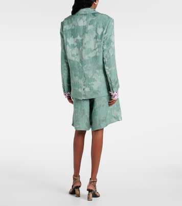 Blazer en jacquard de lin mélangé | Dries Van Noten