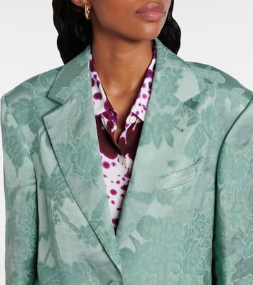 Blazer en jacquard de lin mélangé | Dries Van Noten