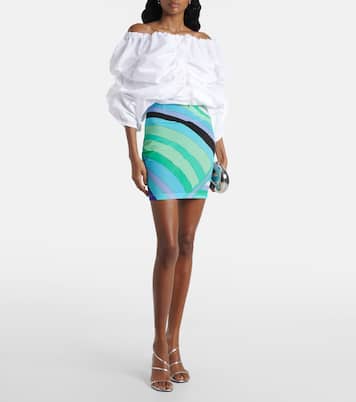 Robe en coton à encolure bardot | Pucci