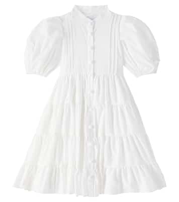 Vestido de gasa de algodón con aplique | Petite Amalie  