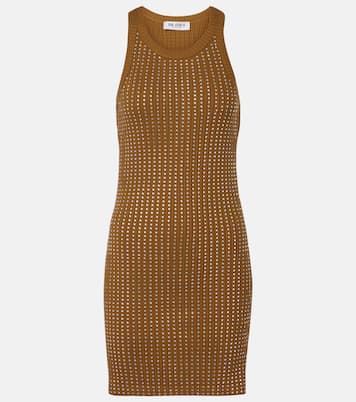 Minikleid aus Baumwoll-Jersey mit Kristallen | The Attico