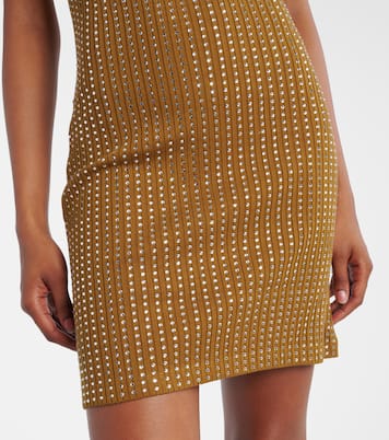 Minikleid aus Baumwoll-Jersey mit Kristallen | The Attico