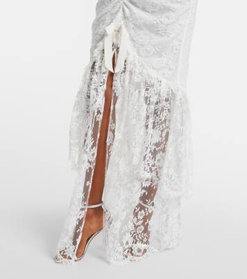 Robe longue en dentelle | Alessandra Rich