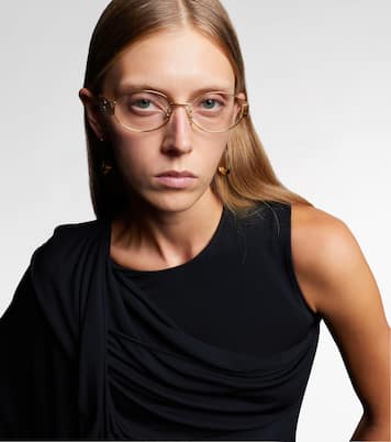 Metal Triomphe round glasses | Celine Eyewear