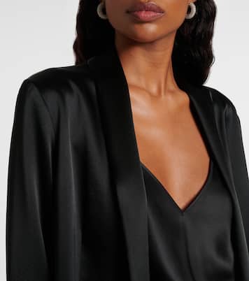 Julianne satin blazer | Galvan