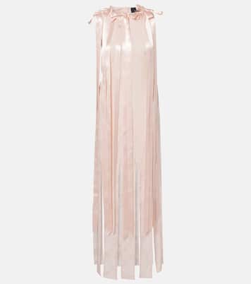 Bow-detail floral jacquard maxi dress | Simone Rocha