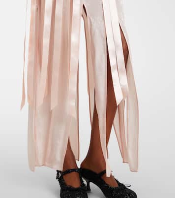 Bow-detail floral jacquard maxi dress | Simone Rocha