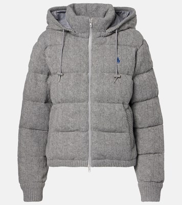 Cable-knit wool and cashmere puffer jacket | Polo Ralph Lauren