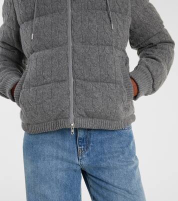 Cable-knit wool and cashmere puffer jacket | Polo Ralph Lauren