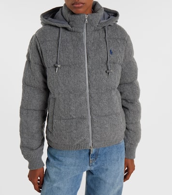 Cable-knit wool and cashmere puffer jacket | Polo Ralph Lauren