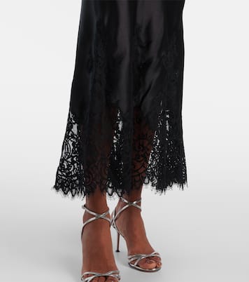 Slipdress Tamera aus Satin mit Spitze | Rebecca Vallance