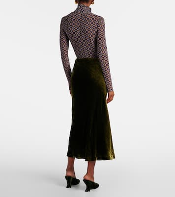 Midirock aus Samt | Dries Van Noten