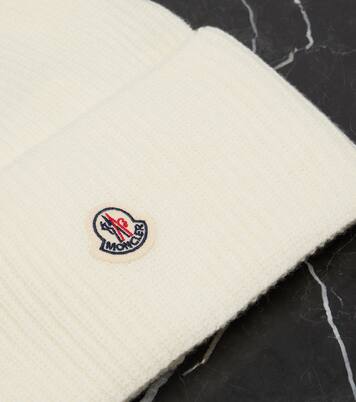 Ribbed-knit virgin wool beanie | Moncler