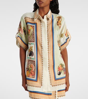 Mercado printed linen shirt | Alémais
